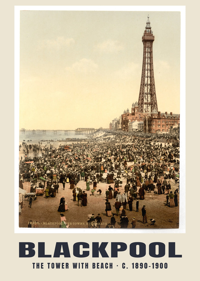 The tower with beach, Blackpool, c. 1890–1900 Heritage Print