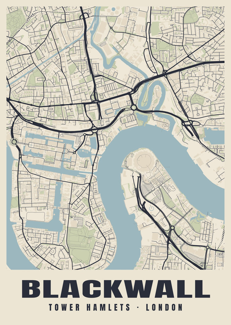 Blackwall Heritage Street Map Poster
