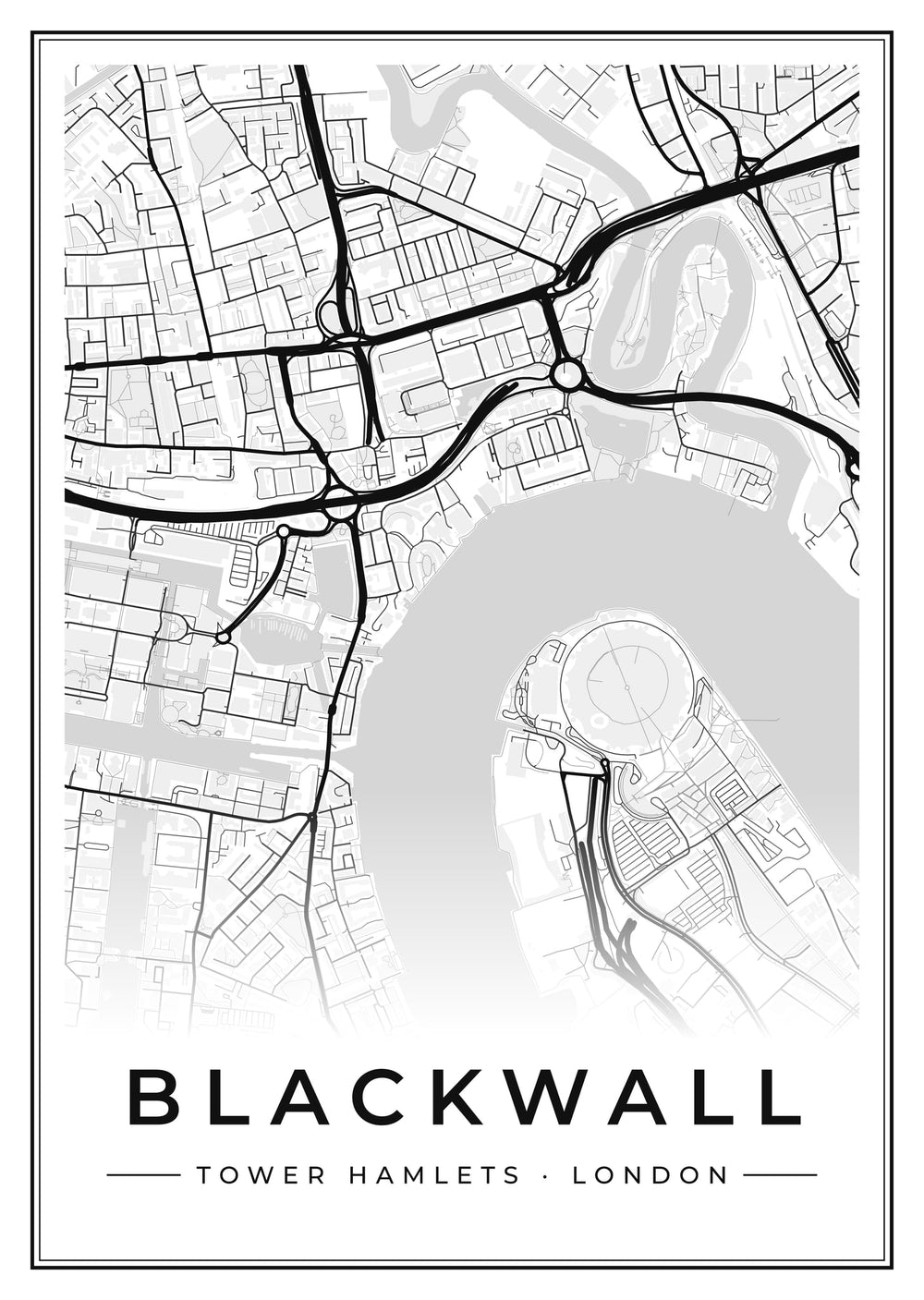 Blackwall Street Map Poster