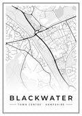 Street map poster of Blackwater town centre, Hampshire