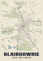 Street map poster of Blairgowrie, Perth and Kinross
