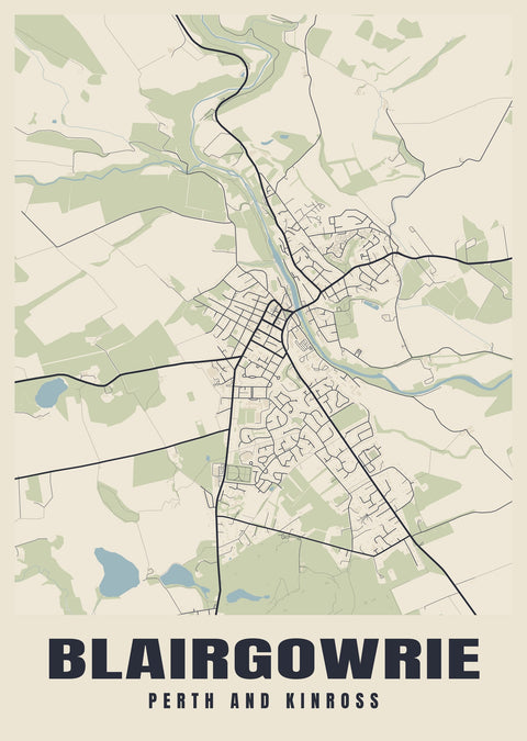 Blairgowrie Street Map Poster