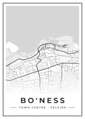 Street map poster of Bo'ness town centre, Falkirk