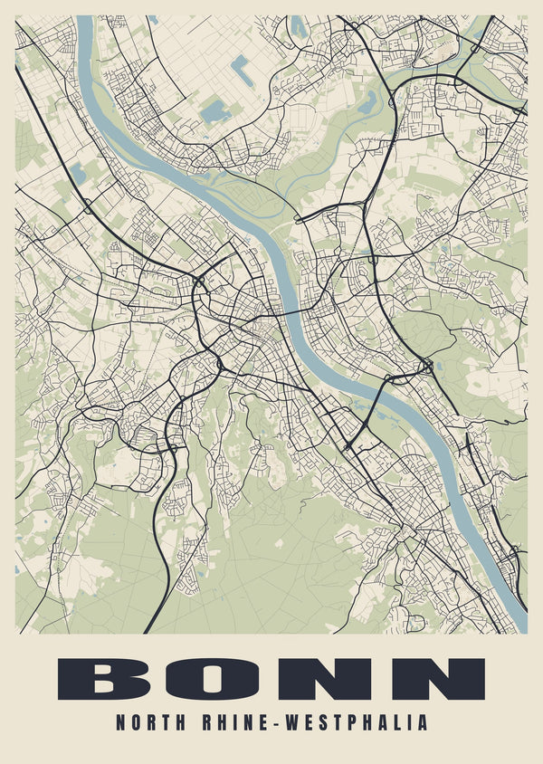 Bonn Street Map Poster