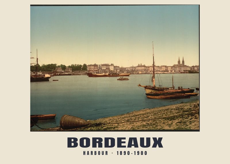 Port, Bordeaux — 1890–1900 · Wydruk dawnego fotochromu