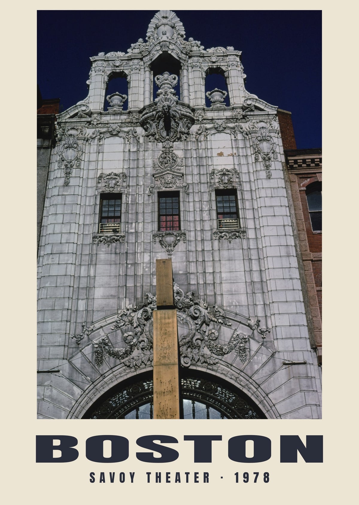 Savoy Theater, Boston, 1978 — Historischer Fotodruck