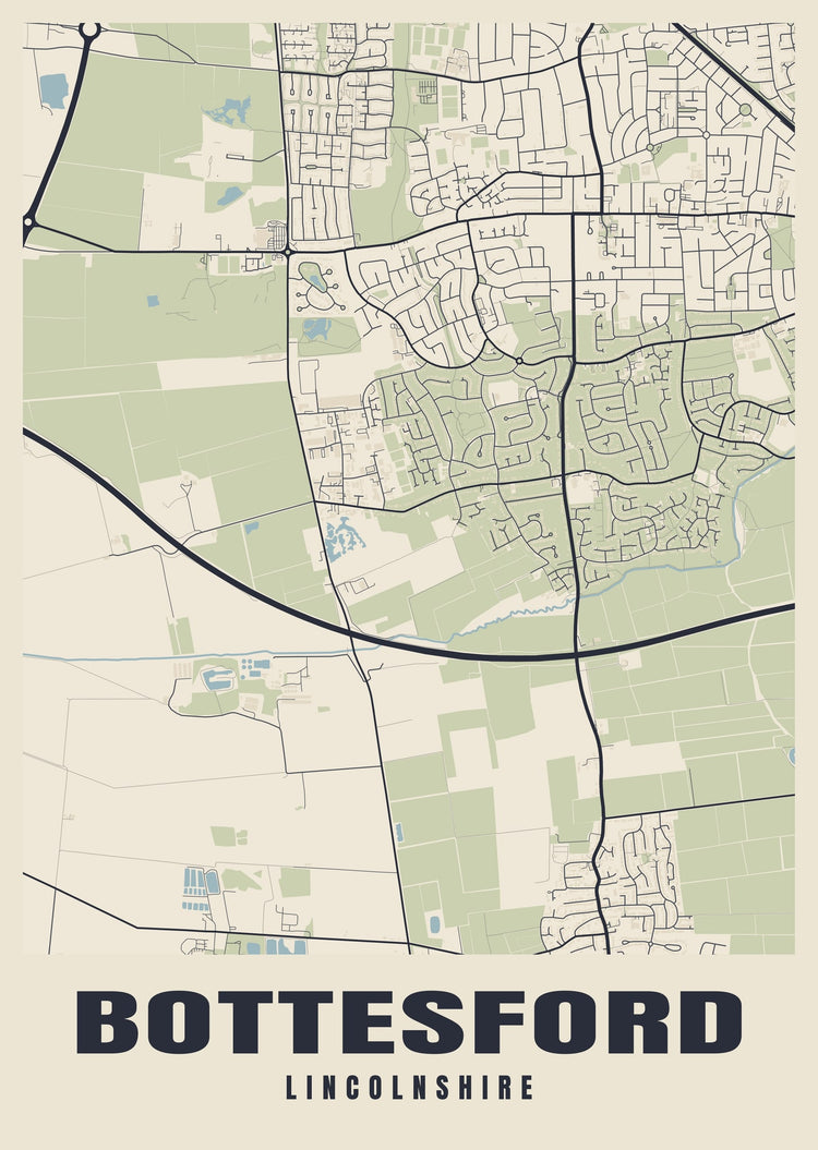 Bottesford Street Map Poster