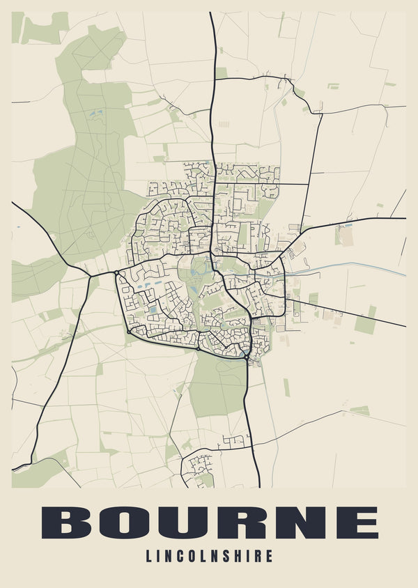 Bourne Street Map Poster