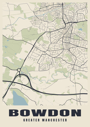 Bowdon Street Map Poster