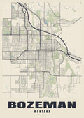 Street map poster of Bozeman, Montana