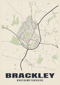 Street map poster of Brackley, Northamptonshire