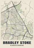Street map poster of Bradley Stoke, Gloucestershire