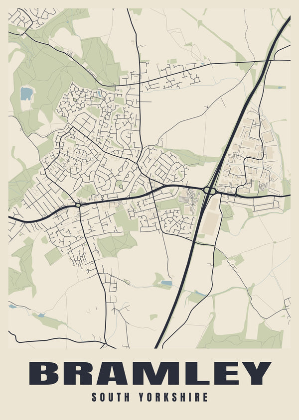 Bramley Street Map Poster