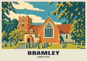 Plakat der St. James's Church, Bramley
