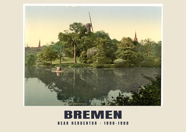 Bij de Herdentor, Bremen — 1890–1900 · Historische fotochroomprint