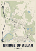 Street map poster of Bridge of Allan, Stirling