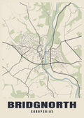 Street map poster of Bridgnorth, Shropshire