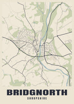 Street map poster of Bridgnorth, Shropshire