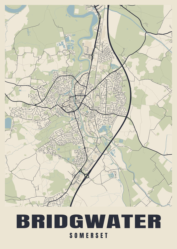 Bridgwater Street Map Poster