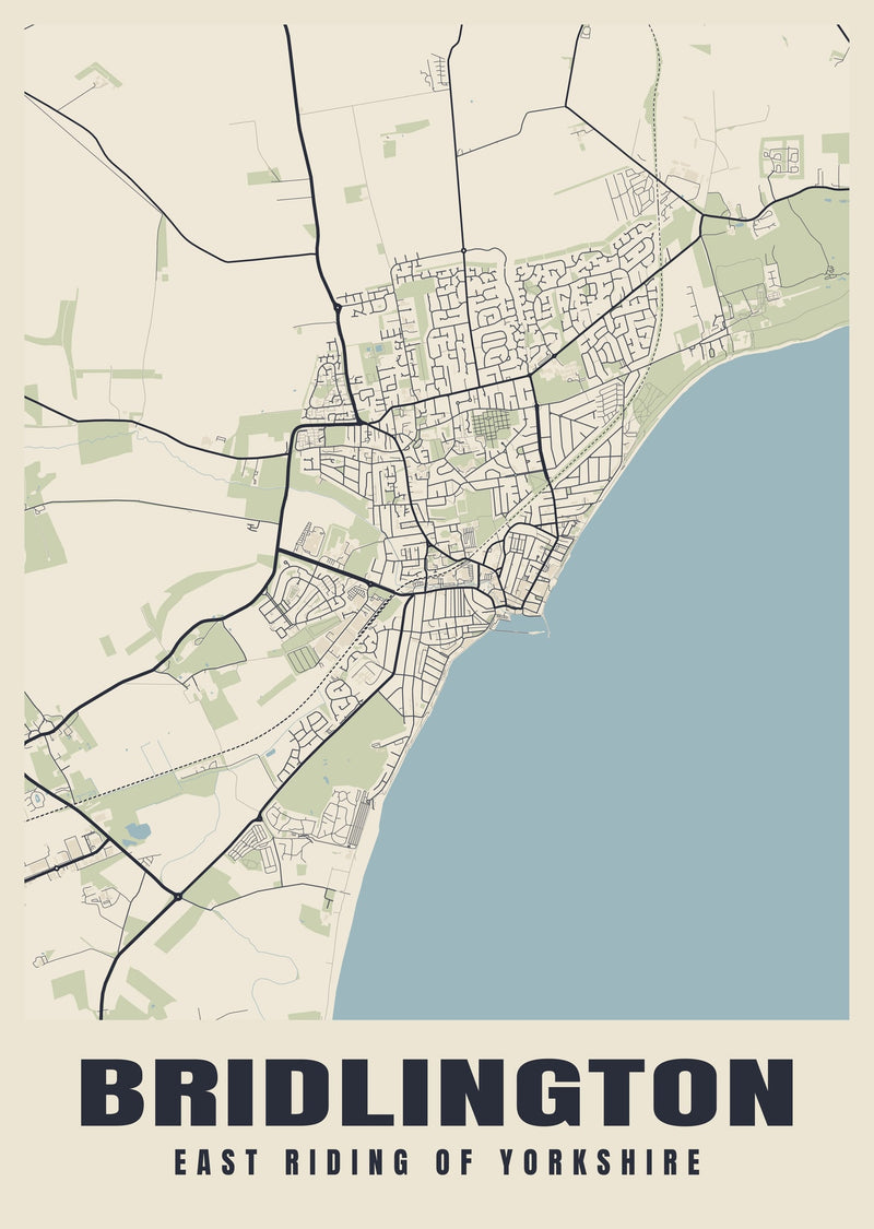 Bridlington Street Map Poster