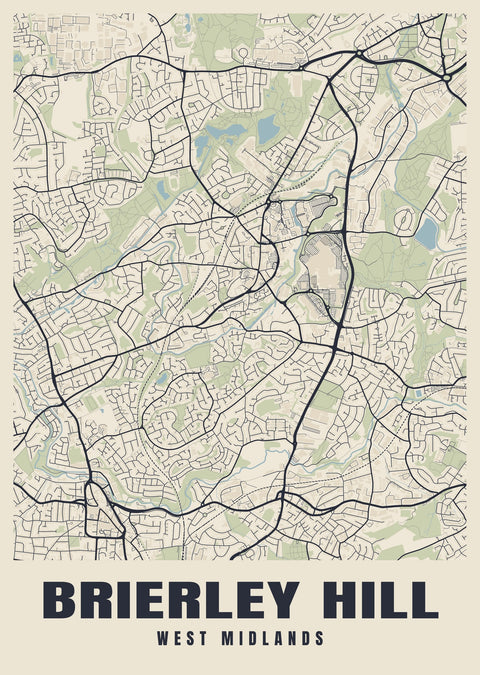 Brierley Hill Street Map Poster
