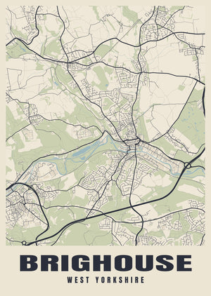 Brighouse Street Map Poster