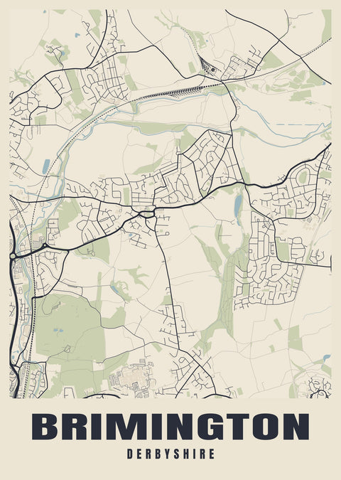 Brimington Street Map Poster