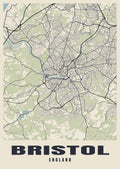 Street map poster of Bristol, England