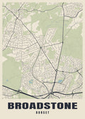 Street map poster of Broadstone, Dorset