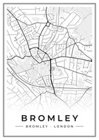 Street map poster of Bromley, Bromley, London