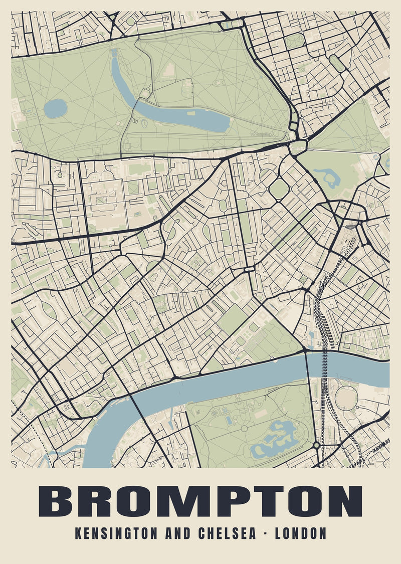Brompton Heritage Street Map Poster