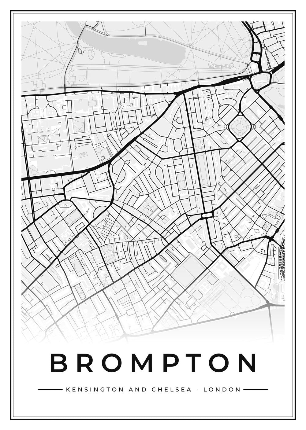 Brompton Street Map Poster