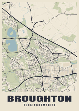 Broughton Street Map Poster