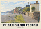 The Seafront, Budleigh Salterton poster, British Heritage style
