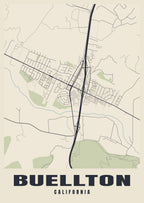 Street map poster of Buellton, California