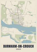 Street map poster of Burnham-on-Crouch, Essex