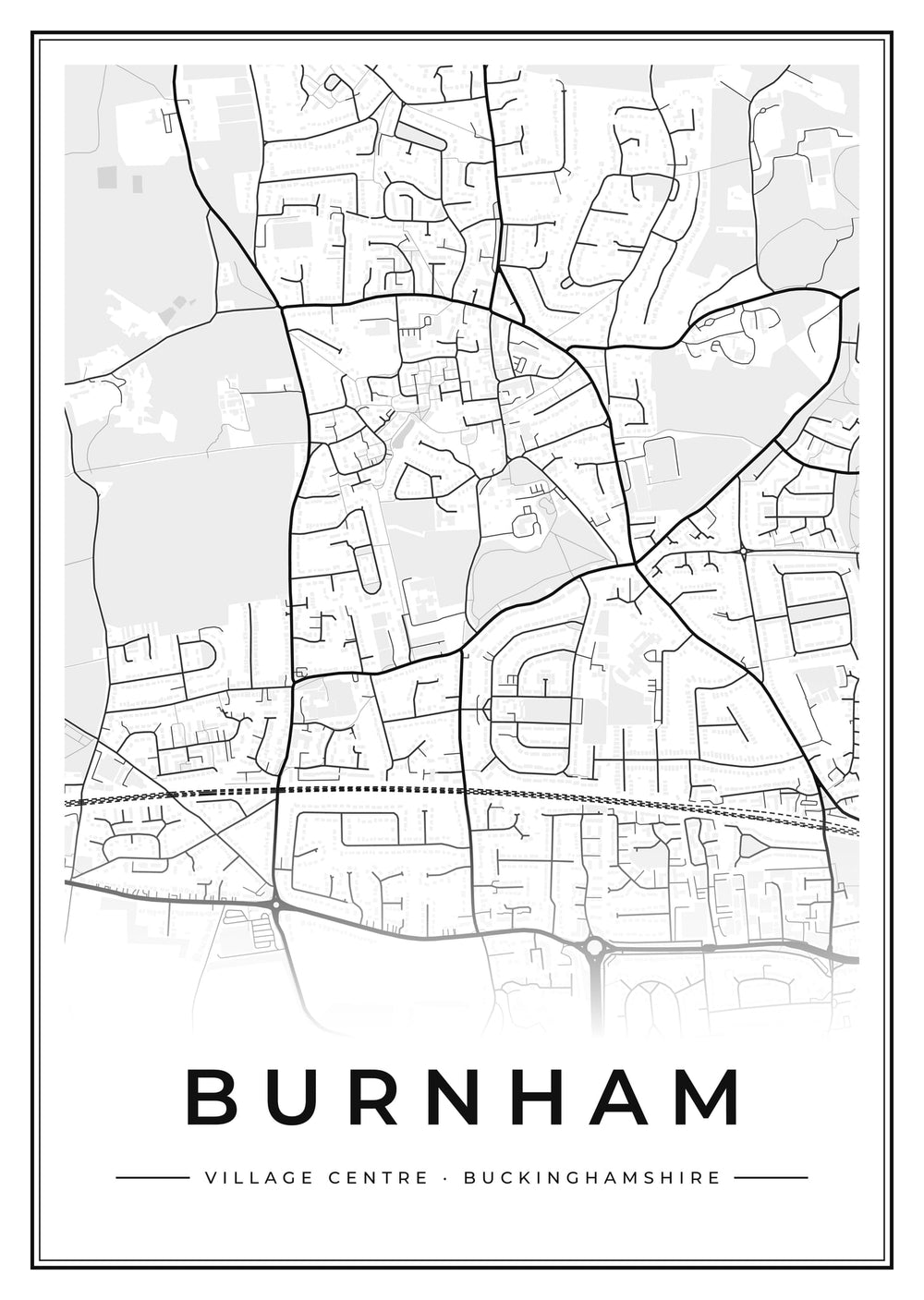 Burnham Village Centre Street Map Poster