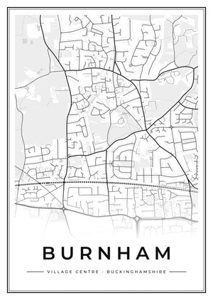Burnham Village Centre Street Map Poster