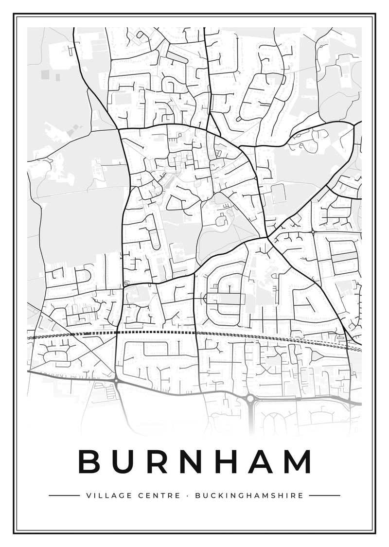 Burnham Village Centre Street Map Poster