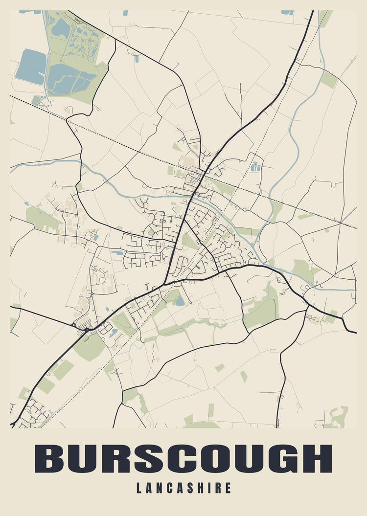 Burscough Street Map Poster