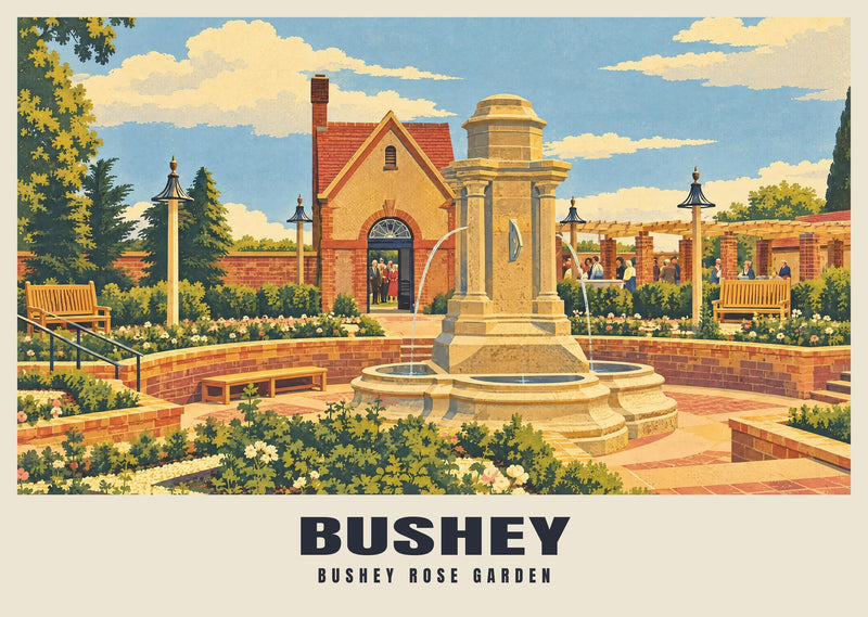 Bushey Rose Garden Poster