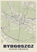 Street map poster of Bydgoszcz, Kuyavian-Pomeranian