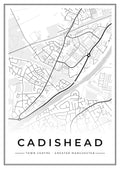 Street map poster of Cadishead town centre, Greater Manchester