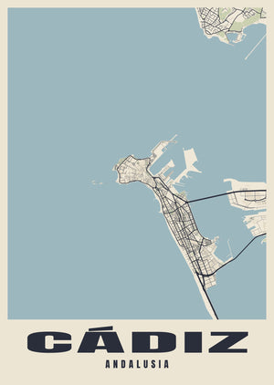 Cádiz Street Map Poster