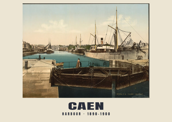 Port, Caen — 1890–1900 · Wydruk dawnego fotochromu