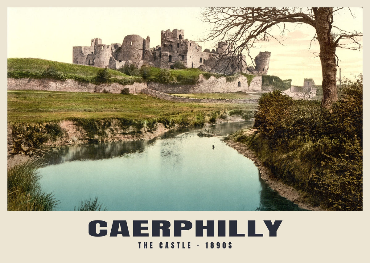 The Castle, Caerphilly, 1890s heritage photograph