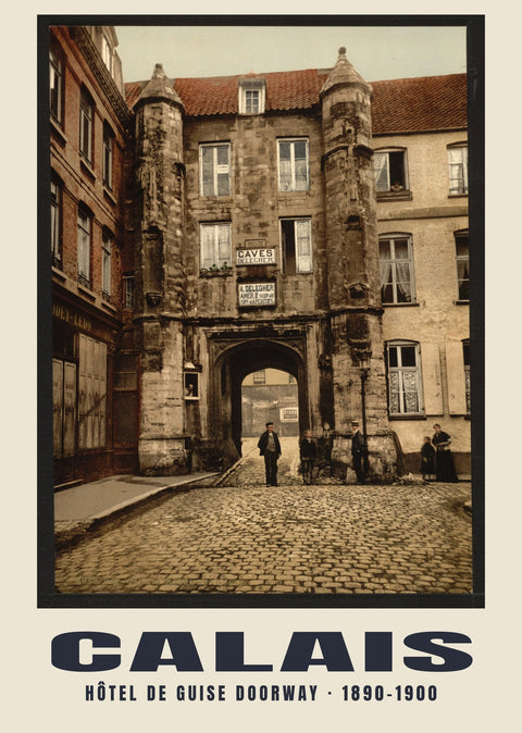 Portale dell’Hôtel de Guise, Calais — 1890–1900 · Stampa fotocromatica d’epoca