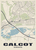 Street map poster of Calcot, Berkshire