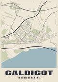 Street map poster of Caldicot, Monmouthshire