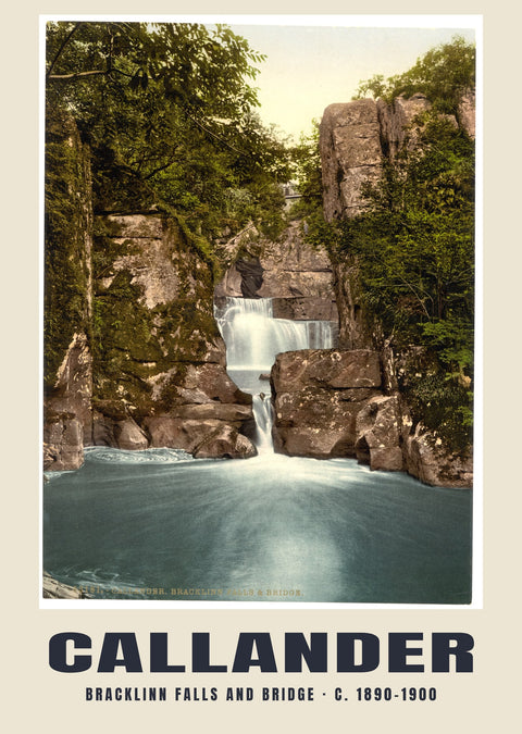 Cataratas y puente de Bracklinn, Callander, c. 1890–1900 Impresión patrimonial